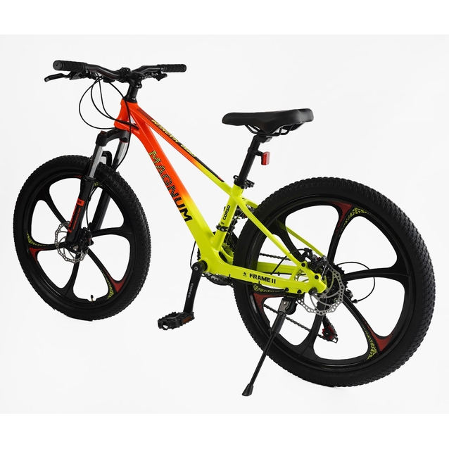 Велосипед 24 MG Corso «MAGNUM» MN-24821 магній 11", (к-т SHIMANO) жовто-помаранчевий фото westvelo.com