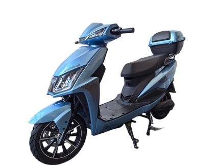 Електроскутер Corso «WARRIOR» WR-605117, двигун 2000W, акумулятор 72V 30Ah літій-залізо-фосфатний, синій, колеса 12/10"