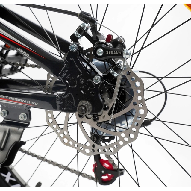 Велосипед 24 AL Corso «FENIX» FX-24912 алюміній 11", (к-т Saiguan) чорно-червоний фото westvelo.com