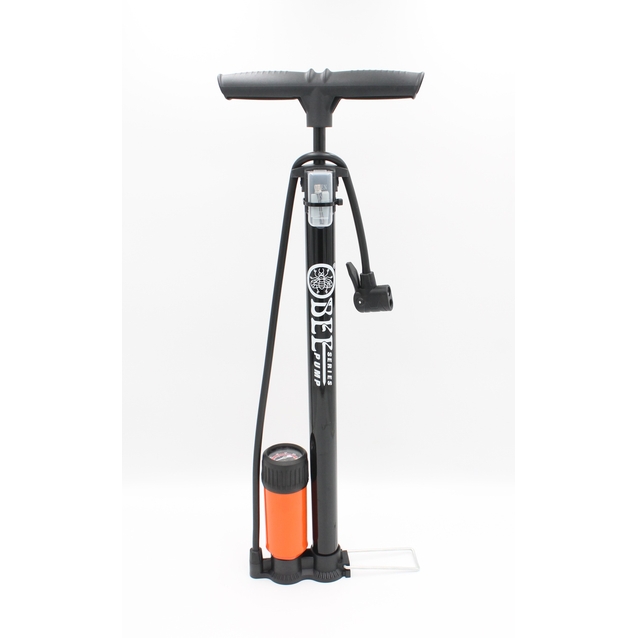 Насос авто з манометром BEE pump MAN металевий чорний, 2-ний наконечник (AV/FV) фото westvelo.com