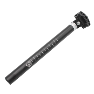 Труба сідла Ø25.4мм алюміній, L-30см. на глагол, чорна глянцева "MYSPACE"