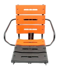 Крісло дитяче на зад. багажник "Лавочка" на металі посилене, чорно-помаранчеве