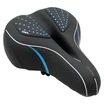 Сідло на демпферах з отвором AVANTI № 189 GEL, чорне з крапками (сині) фото westvelo.com