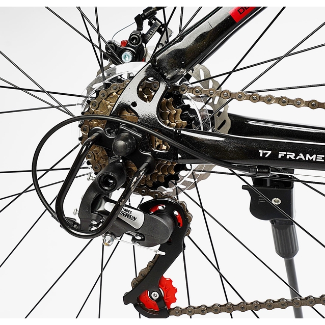 Велосипед 29 ST Corso «NITRO» NT-29722 сталь 17", (к-т SunRun) чорно-червоний фото westvelo.com