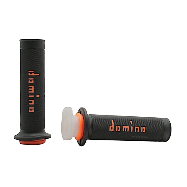 Мото гріпси DOMINO універсальні (тип5) чорно-оранжеві фото westvelo.com