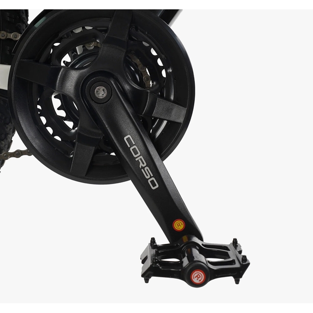 Велосипед 29 AL Corso «KORD» KR-45693 алюміній 17", (к-т SHIMANO) чорно-біло-червоний