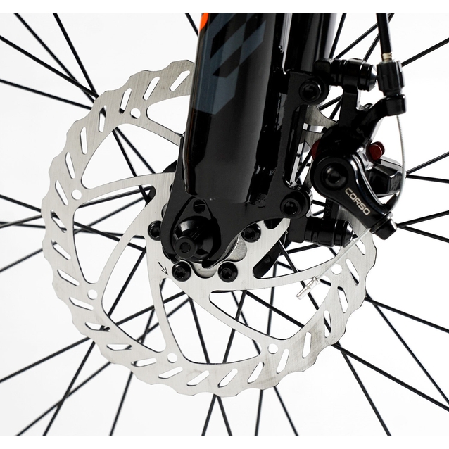 Велосипед 27.5 AL Corso «KORD» KD-10263 алюміній 17", (к-т SHIMANO) чорно-червоний фото westvelo.com