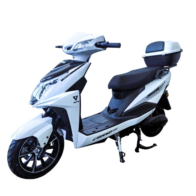 Електроскутер Corso «JOGGERMAX» JM-161952, двигун 1500W, акумулятор 72V 32Ah графеновий, білий, колеса 12/10" + 1 ящик. акум фото westvelo.com