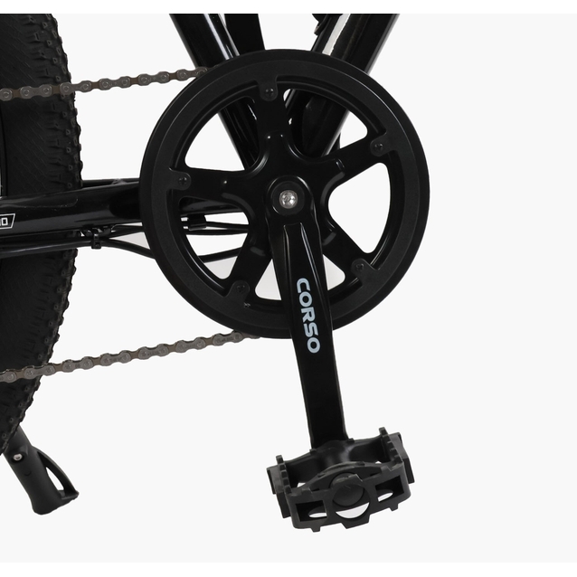 Електровелосипед 29 ST Corso «SPLIT» SP-65112 сталь 19, двигун 350W, акумулятор 36V13Ah літієвий (к-т SHIMANO) чорно-зелений фото westvelo.com