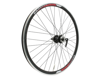 Колесо 27,5 зад, обід 2-ний чорний, втулка. ASSES на касету 8/9, диск 6 бол, ексцентрик, чорна спиця