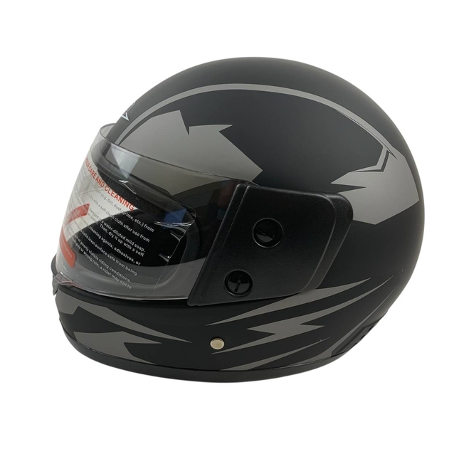 Мото шолом, закритий (L 59-60) BLD, чорно-сірий, матовий (825) фото westvelo.com