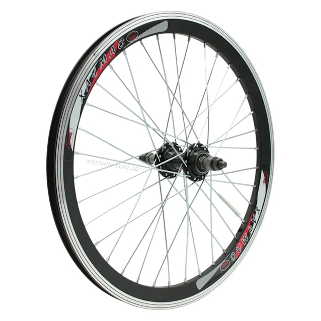 Колесо 20 зад, обід 2-ний чорний, втулка AL на промах, чорна фото westvelo.com