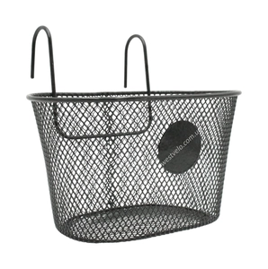 Кошик дитячий метал сіточка, на гачки, чорний 12"