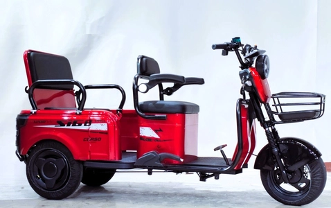 Трицикл Corso «SIG-8 Pro» SP-781206, двигун 1200W, акумулятор 72V/28Ah графеновий, червоний + 1 ящик. акум, колеса 10"