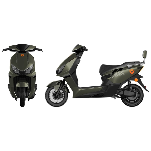 Електроскутер Yadea «GT25» 049, двигун 1400W, акумулятор 72V 23Ah графеновий, оливковий, колеса 10" фото westvelo.com