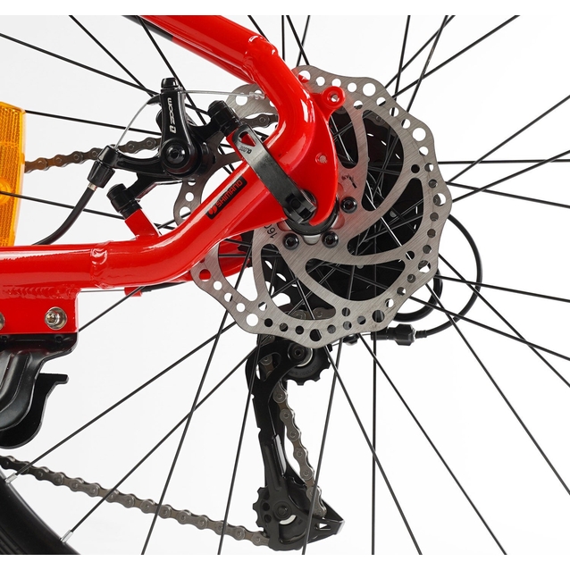 Велосипед 27.5 AL Corso «X-POWER» PW-49580 алюміній 15", (к-т SHIMANO) чорно-червоний фото westvelo.com