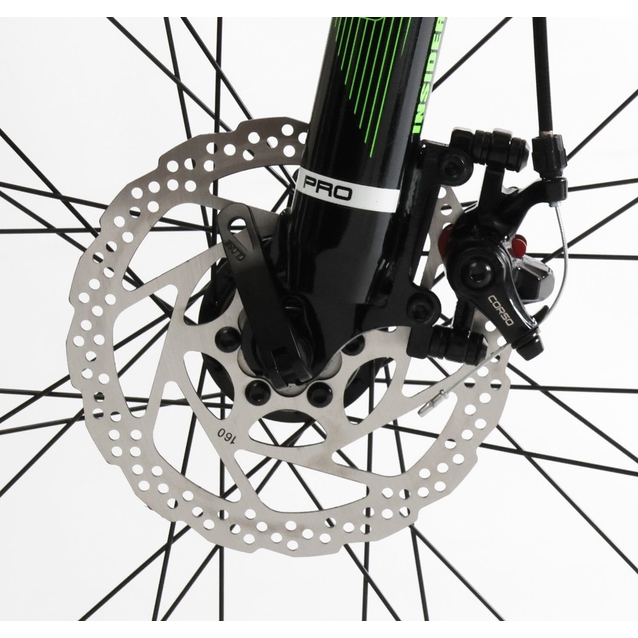 Велосипед 26 AL Corso «GTR-3000» GTR-71090 алюміній 13", (к-т SHIMANO) чорно-салатовий фото westvelo.com