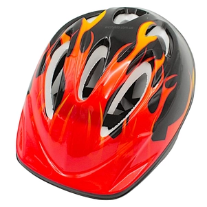 Вело шолом "TK Sport" 455 чорно-помаранчевий "Полум'я"