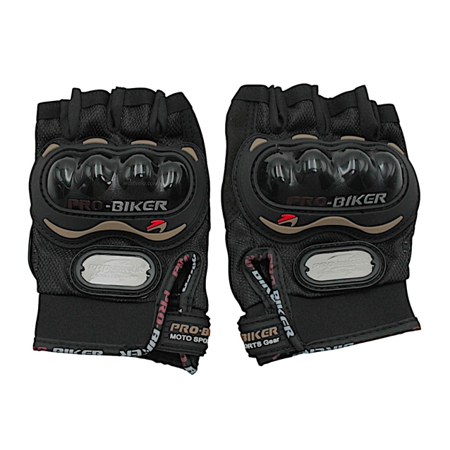 Мото рукавиці (M) "PRO BIKER" (MCS‑04) чорні (з відкритими пальцями ) фото westvelo.com