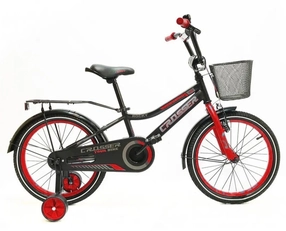 Дитячий велосипед 18 Crosser «ROCKY» 012 чорно-червоний (+кошик сітка великий) []