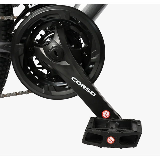 Велосипед 26 ST Corso «GENESIS»  T-26921 сталь 13", (к-т SunRun) графітово-салатовий фото westvelo.com