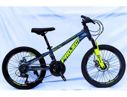 Велосипед 20 AL Corso «PROJECT» PJ-20402 алюміній 10", (к-т SunRun) графітово-жовтий