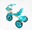 Дитячий велосипед 3-х колісний EVA (піна) Best Trike колеса 10-8, «Машинка» BS-60985 блакитний, сталева рама, УКР.ОЗВУЧУВАННЯ, кошик