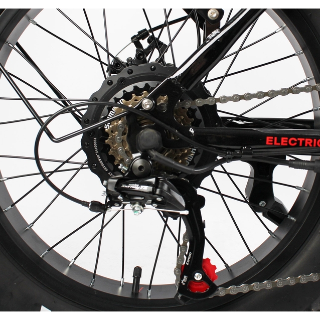 Електрофетбайк 20 ST Corso «KRAFT» KR-31007 сталь, двигун 500W, акумулятор 48V15Ah літієвий, (к-т SHIMANO) чорно-червоний (1) фото westvelo.com