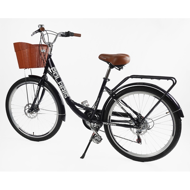 Міський велосипед 26 ST Corso «POLARIS» PS-36620 сталь 16,5", (к-т SHIMANO) фіолетовий (+к/к/б) фото westvelo.com