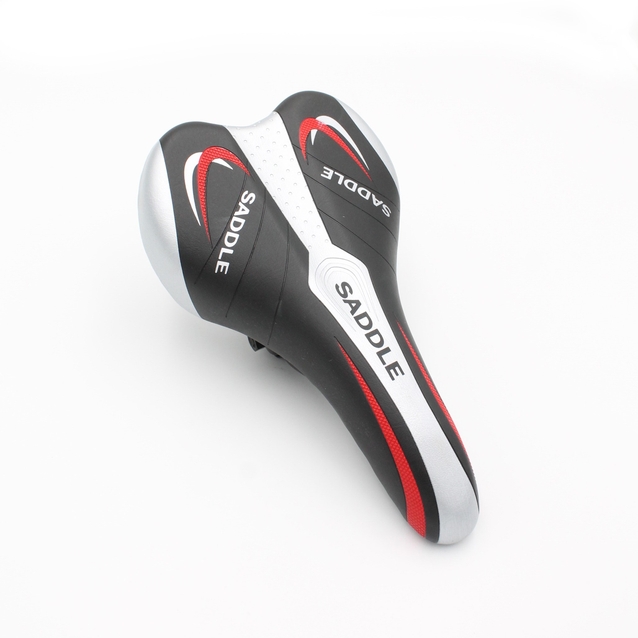 Сідло мтв №7115 чорно-сіре-червоне фото westvelo.com