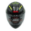 Мото шолом, закритий (L) "222" Чорно-зелений, глянцевий фото westvelo.com