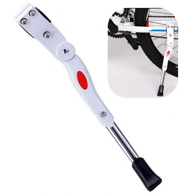 Підніжка регульована 24-29 на перо, тип 1, з червоним овалом, алюміній біла фото westvelo.com