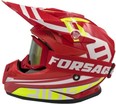 Шолом, закритий крос/ендуро (L) АТV Forsage Rider  033 червоний глянець з дашком + окуляри