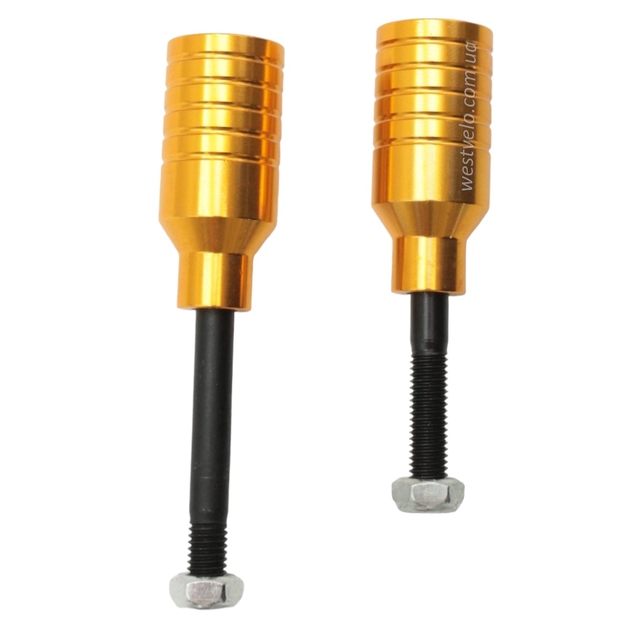 Пеги трюкового самоката AL. анодовані, золотий, L-5.5 см (5099) фото westvelo.com