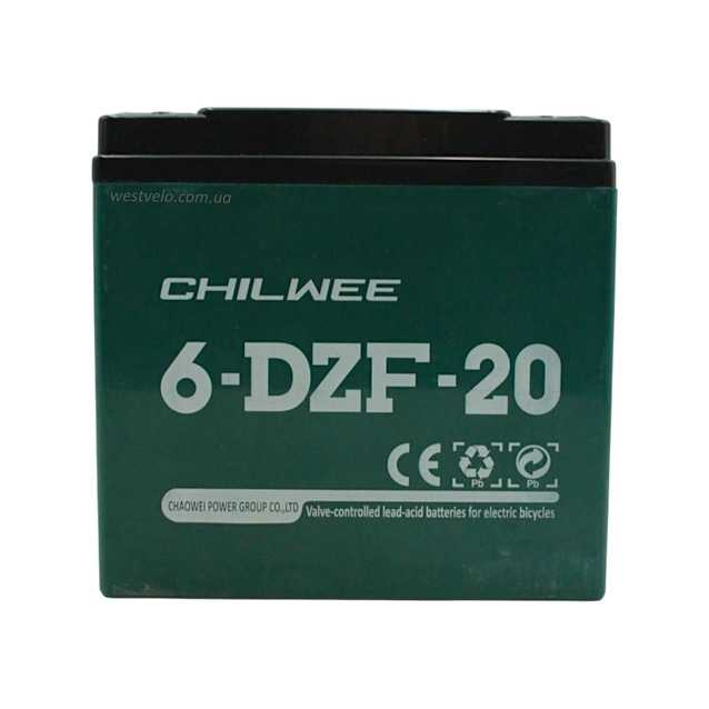 Акумулятор 12V 20Ah (свинцево-кислотний) Chilwee.6-DZF-20 фото westvelo.com