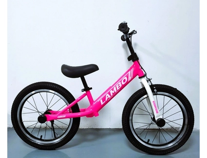 Велобіг 16 Corso надувні колеса, сталева рама «LAMBO» LB-53977 рожевий
