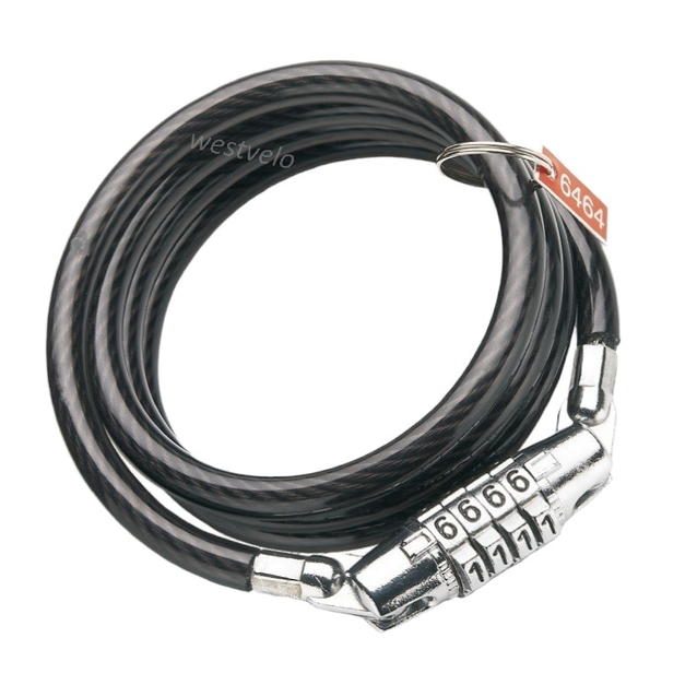 Замок на код 4 цифри NURBO (519) Ø10mm L-1500mm фото westvelo.com