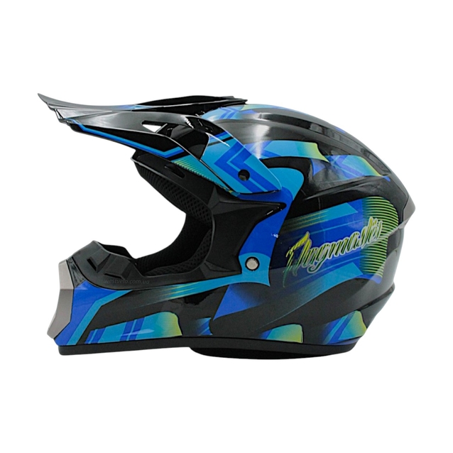 Шолом, закритий крос/ендуро (XL 61-62) IBK 126,FLAGMASTER синій, глянцевий фото westvelo.com