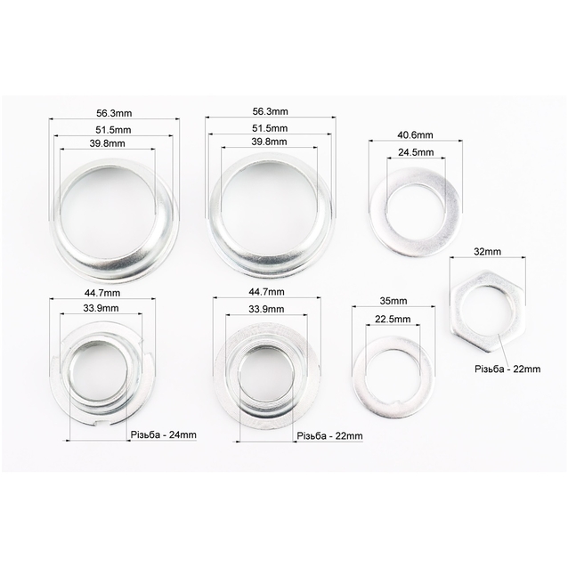 Чашки каретки  дитячої, BMX в зборі, великі на віночках 9 шаріків (Ø51,5мм) фото westvelo.com