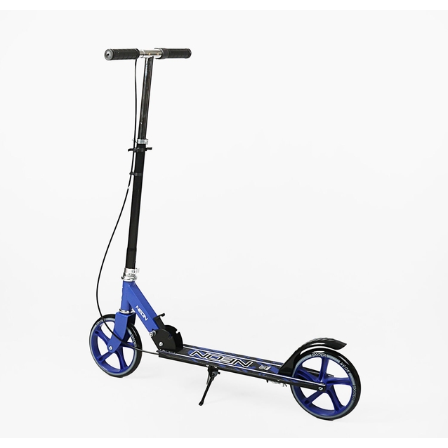 Самокат дитячий 2-х колісний, PU Skyper «NEON» N-43670 синій, Ø200mm, ST, ручне гальмо фото westvelo.com