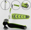 Самокат дитячий 3-х колісний, Best Scooter Y-00436 салатовий, колеса PU Ø120mm/80mm зі світлом, складне AL кермо фото westvelo.com