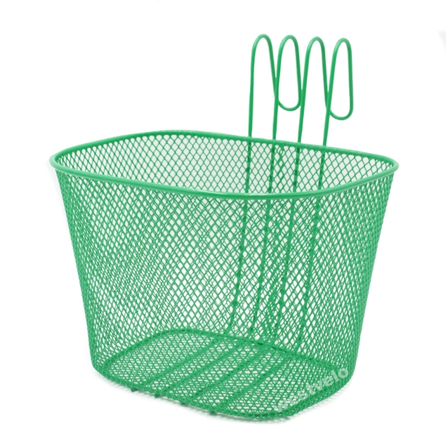 Кошик дитячий метал сіточка, на гачки, салатовий фото westvelo.com