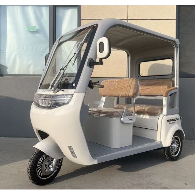 Трицикл з дашком Corso «MINIBUS» NB-690302, двигун 1500W, акумулятор 72V 36Ah графеновий, білий + 1 ящик. акум, колеса 10" фото westvelo.com