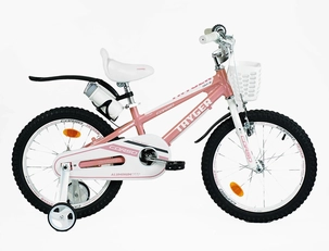Дитячий велосипед 18 AL Corso «TAYGER» TG-60323 АЛЮМІНІЄВА рама пудрово-білий, ручне гальмо, дод. колеса, дзвоник, бутилочка