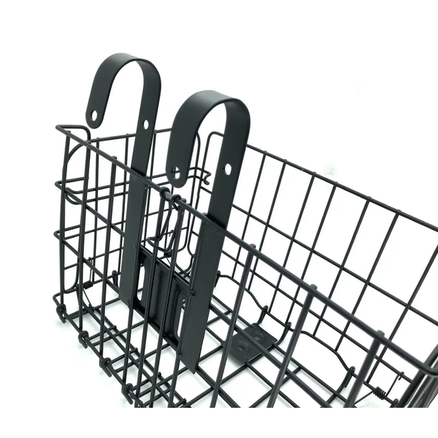 Кошик металевий на руль "розкладний" чорний фото westvelo.com