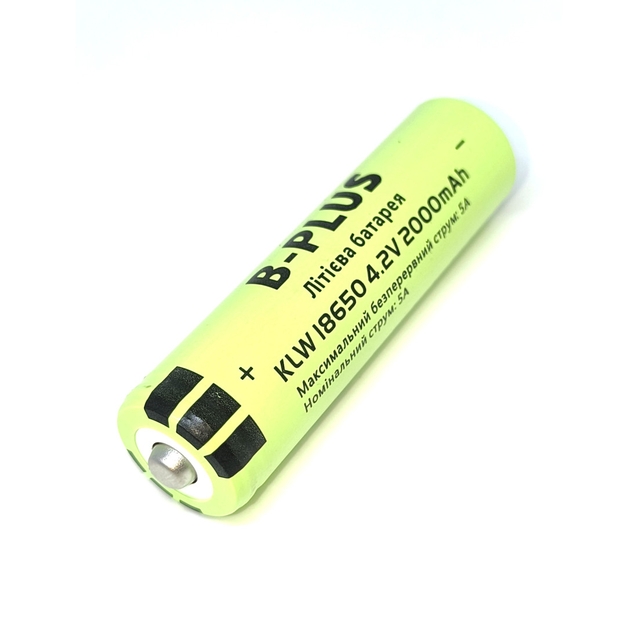 Акумулятор KLW18650 4.2V 2000mAh Li-ion B-PLUS фото westvelo.com