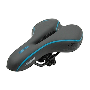 Сідло мтв AVANTI AFT-84 GEL, з отвором, чорне з синьою смугою