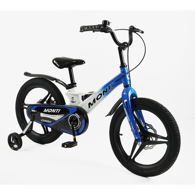 Дитячий велосипед 18 MG Corso «MONTI» MT-18293, магнієва рама, біло-синій фото westvelo.com
