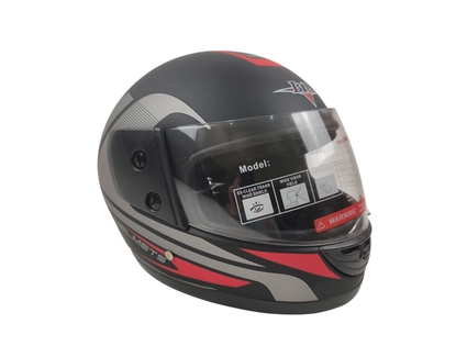 Мото шолом, закритий (S 55-56) BLD "HELMETS" чорно-червоний, матовий (825)