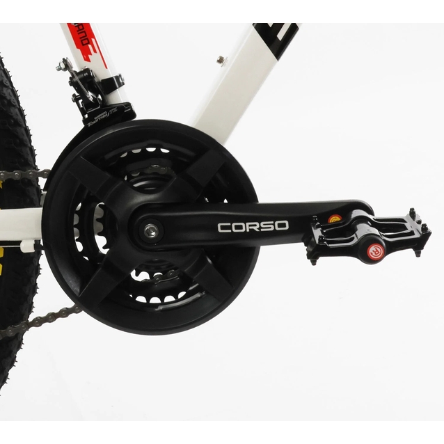 Велосипед 26 AL Corso «EVOLUTION» EV-26560 алюміній 13", (к-т SHIMANO) чорно-біло-червоний фото westvelo.com